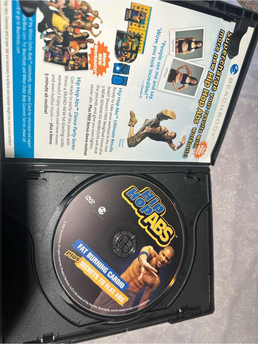 Beachbody Hip Hop Abs DVDs with Bold Yellow Logo on Black Covers - Picture 3 of 5